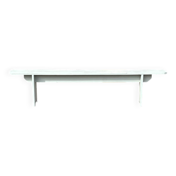 Wooden bench painted white, French craftsmanship.