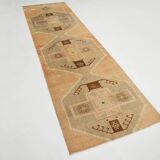 Handmade Wool Runner, Vintage Runner Rug, 92x321Cm