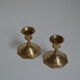 Pair of brass candle holders