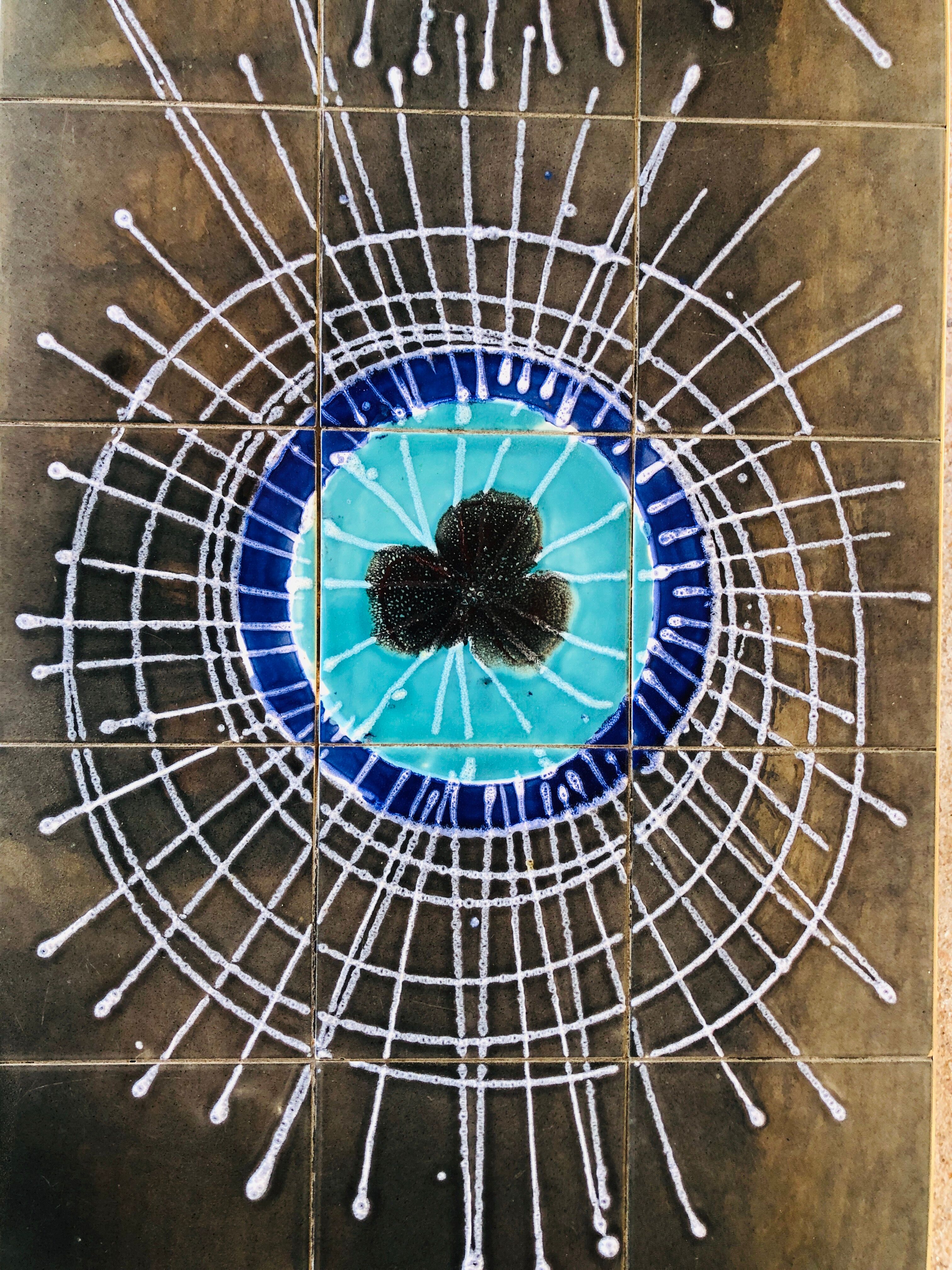 Ceramic and chrome coffee table circa 1970