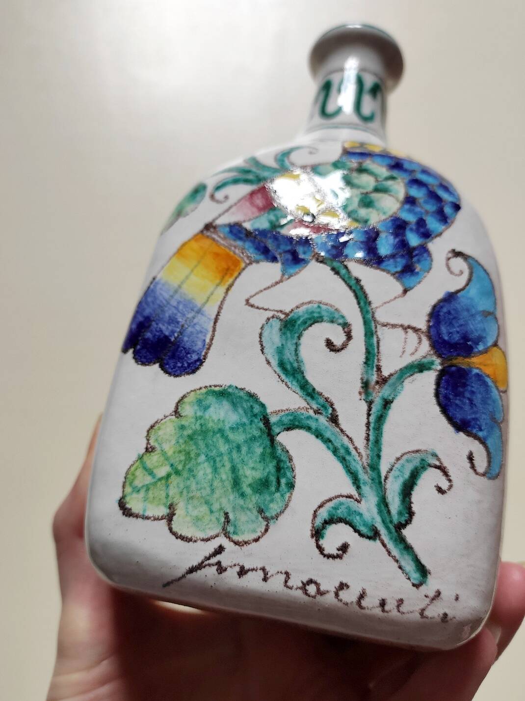 Large vintage Romano Innocenti bottle/soliflore