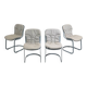 Ensemble de 4 chaises "077" par Studio Cidue pour Cidue, années 1970.