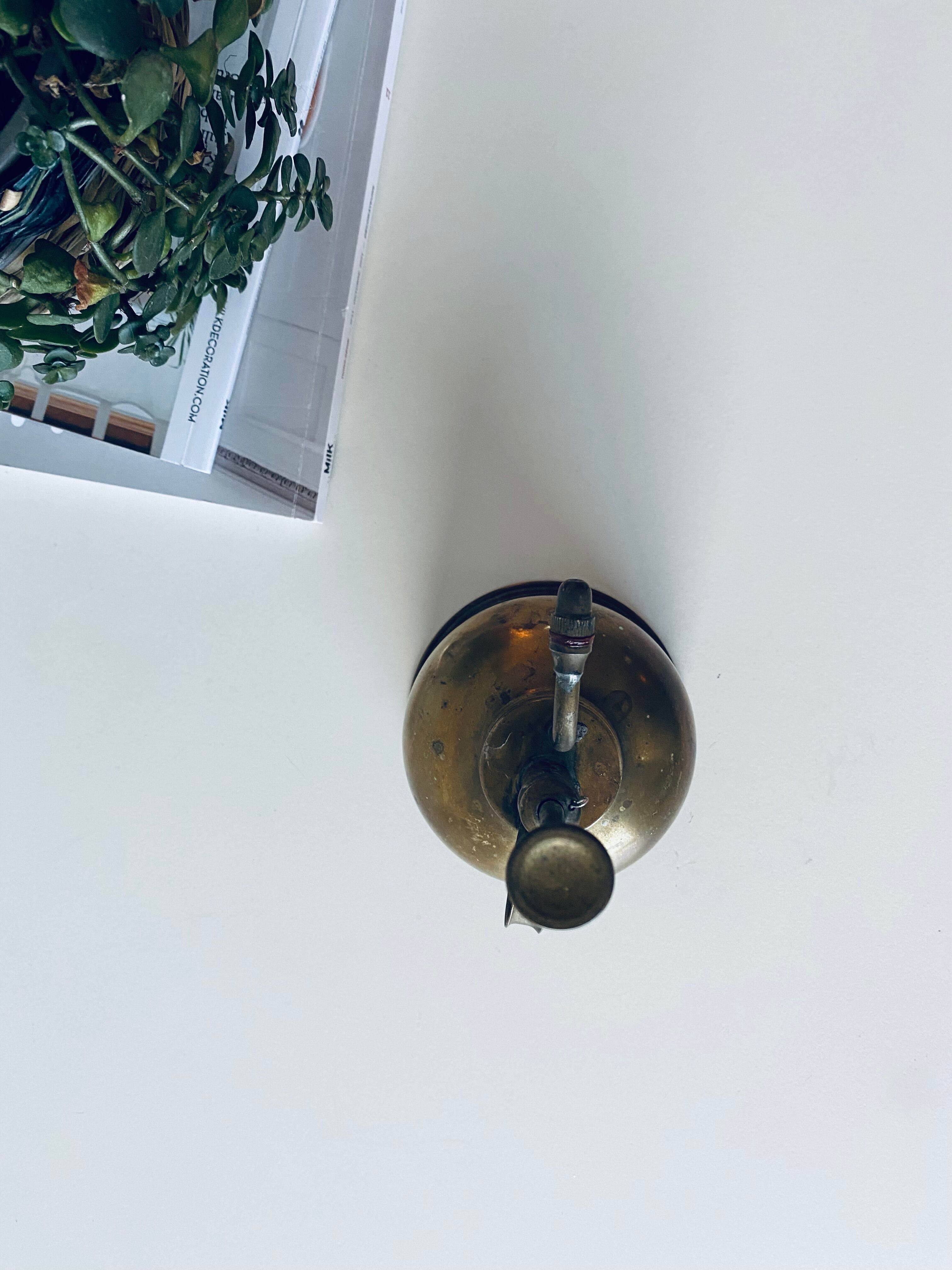 Old brass mist for indoor plants