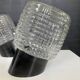 Pair of vintage moulded glass wall lights from the 70s.