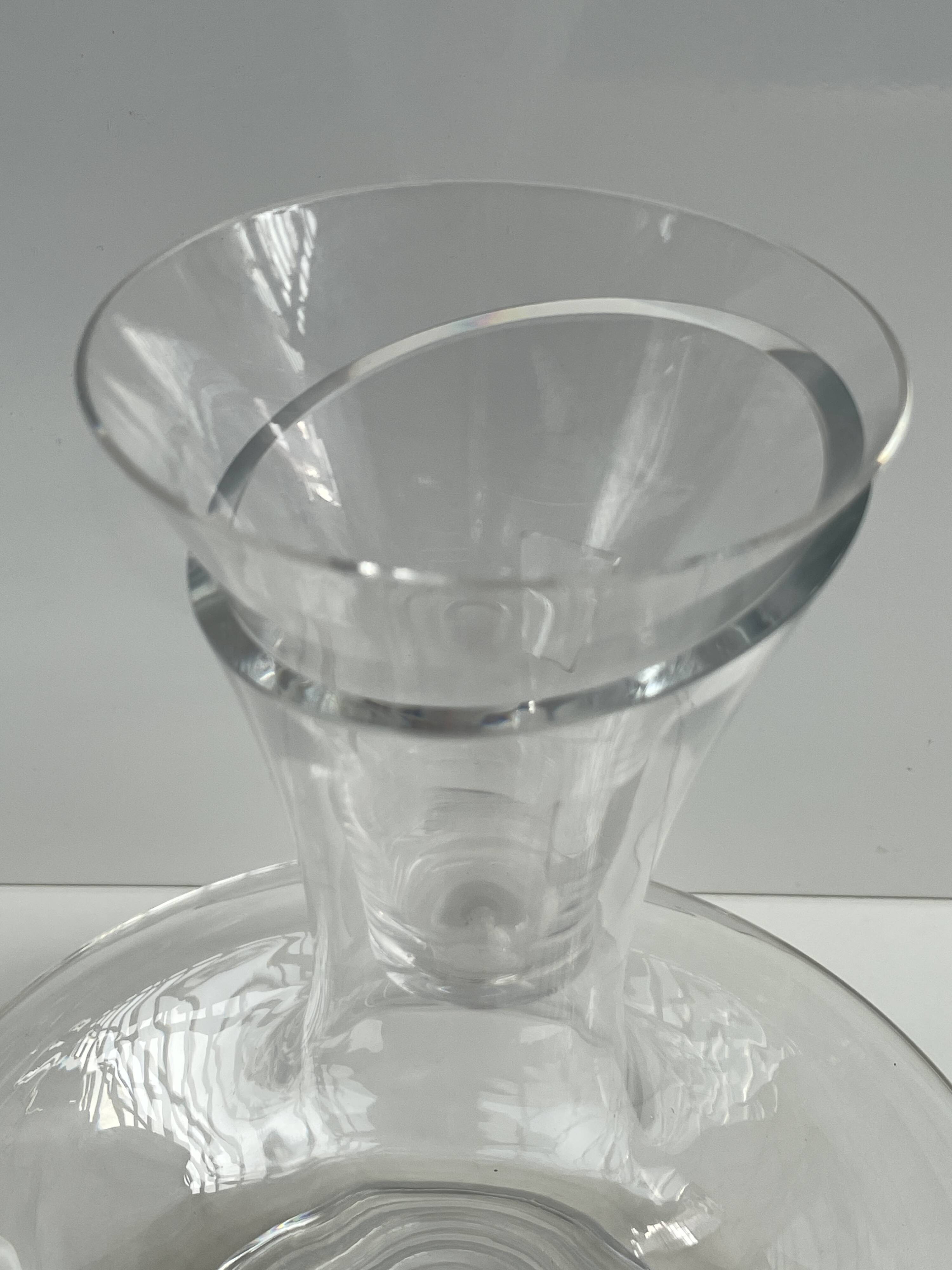 Designer glass decanter – organic shape – contemporary style