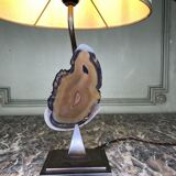 Plaque D'Agathe Montée En Lampe, circa 1980