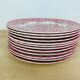 12 plates earth of iron red Royal Tudor model 17th century England ironstone