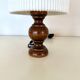 Wooden and velvet lamp