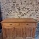 Buffet rustique français années 1920 – Buffet en pin ancien – Îlot de cuisine – Meuble de rangement 3 portes