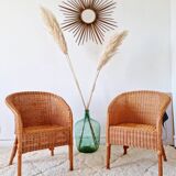 Rattan armchairs