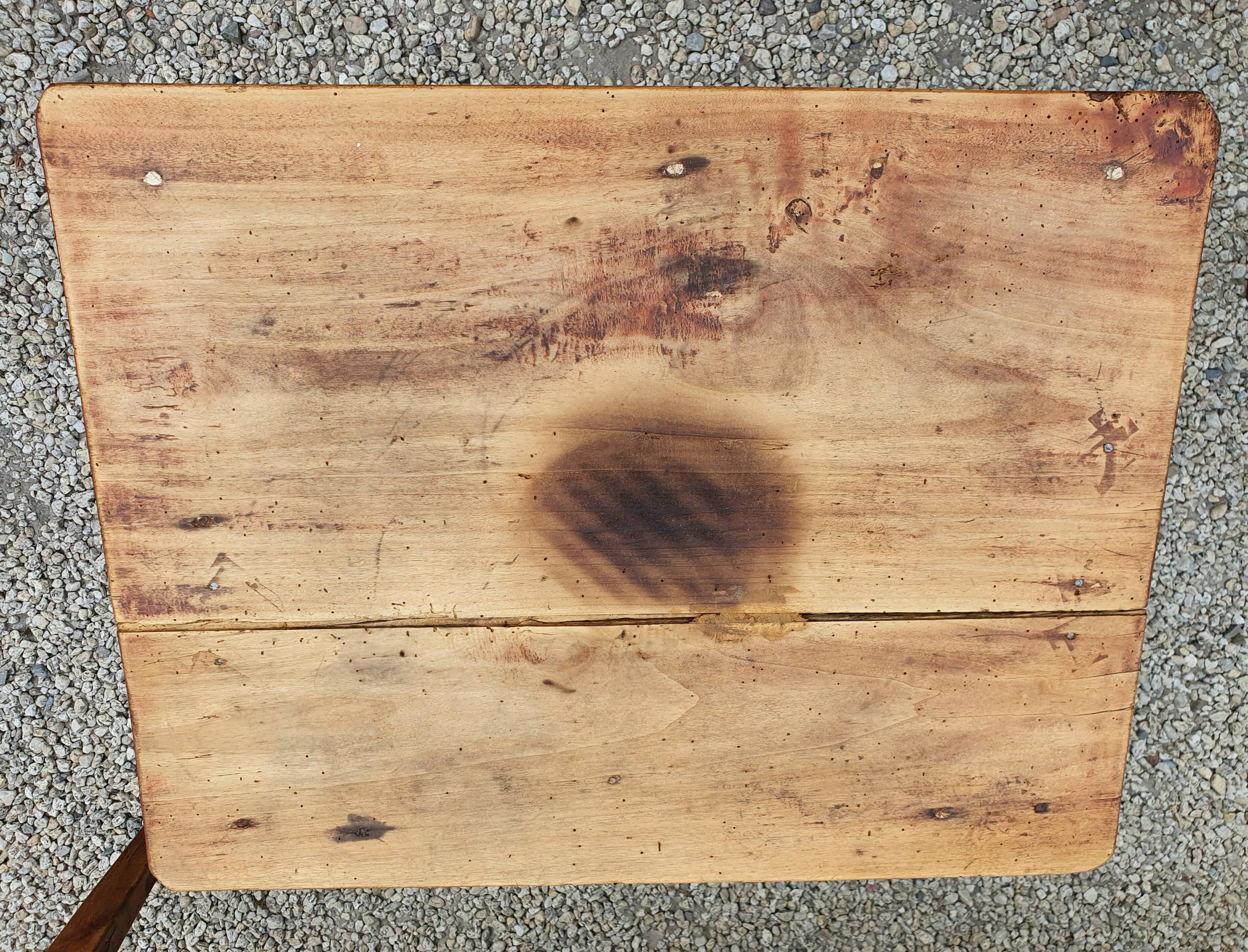 Children's desk table in wax wood