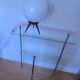 Console tripode en verre et fer  1950
