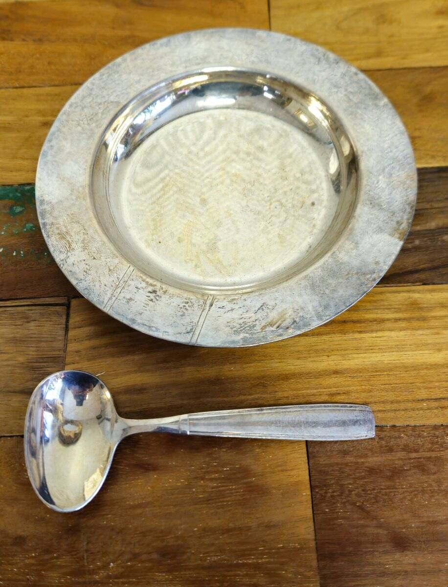 Christofle – Silver-plated porridge service – Original box –