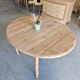 Oval solid cherry wood table with drop leaves + 2 extensions