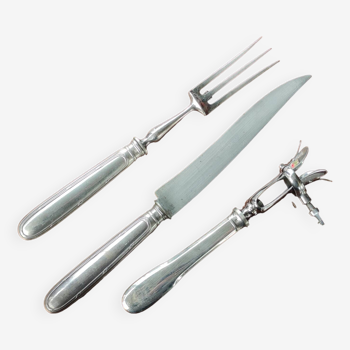 Old 3-piece lamb serving cutlery