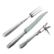 Old 3-piece lamb serving cutlery