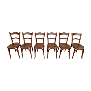 Serie de 6 chaises bistrot Baumann
