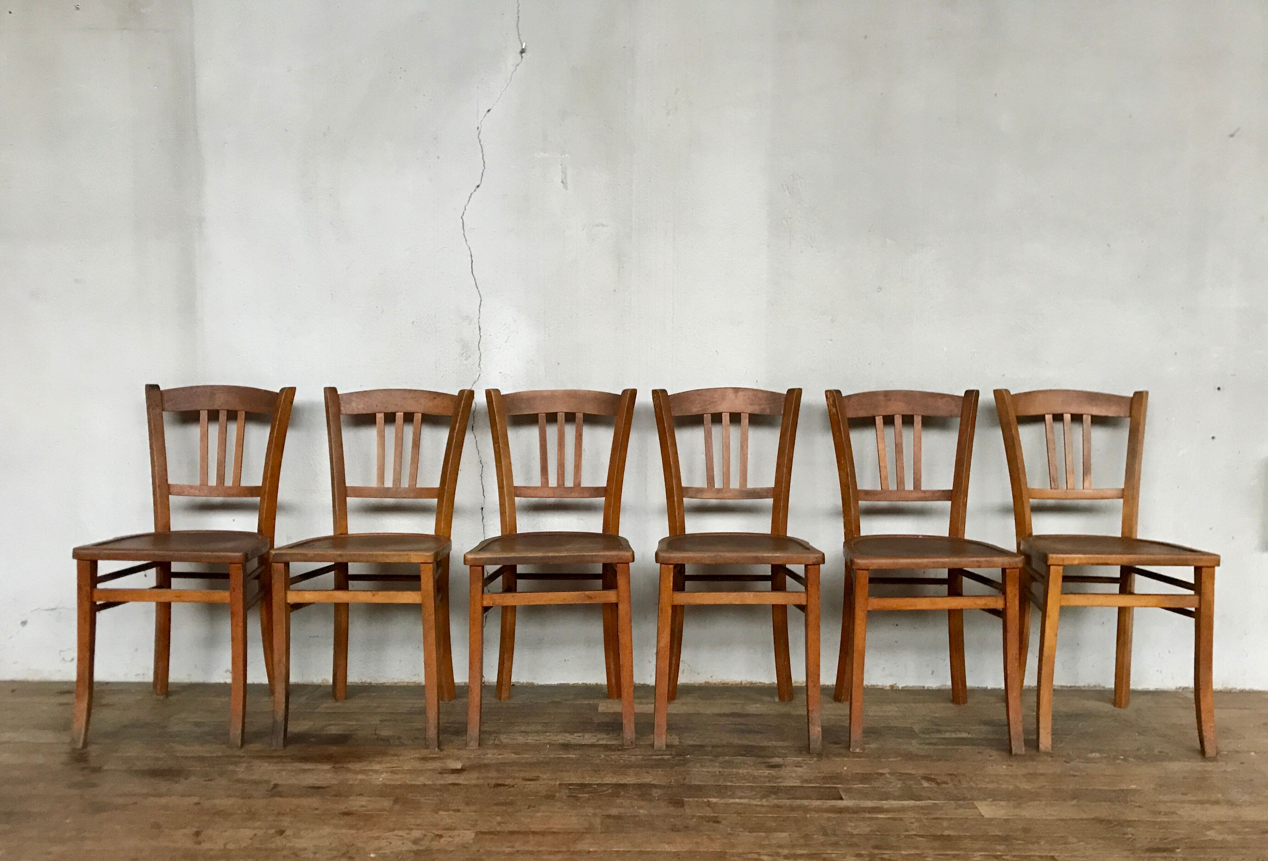 Série de 6 chaises bistrot Luterma vintage