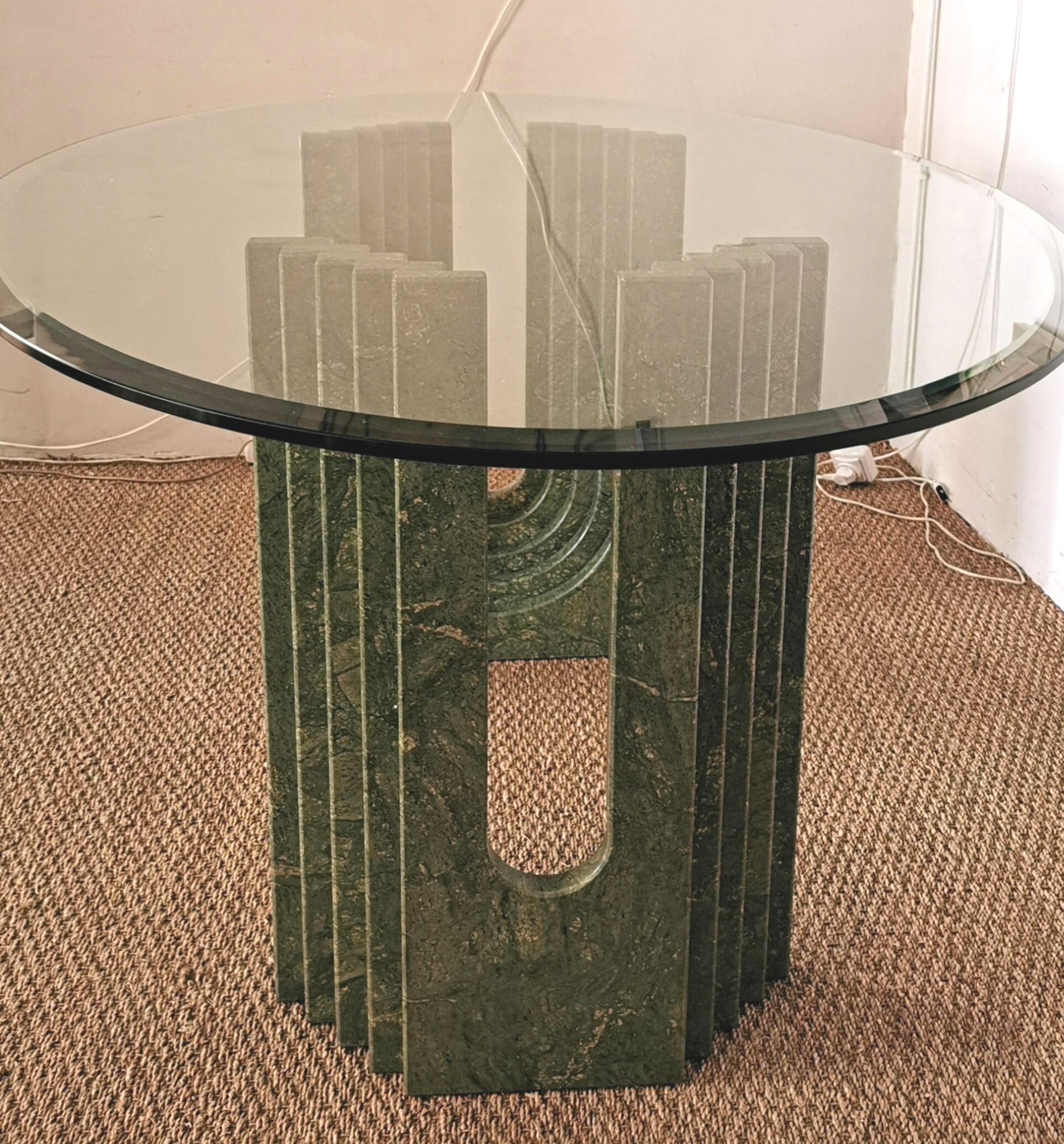 Marble and glass dining table Carlo SCARPA for CATTELAN Italia circa 1970
