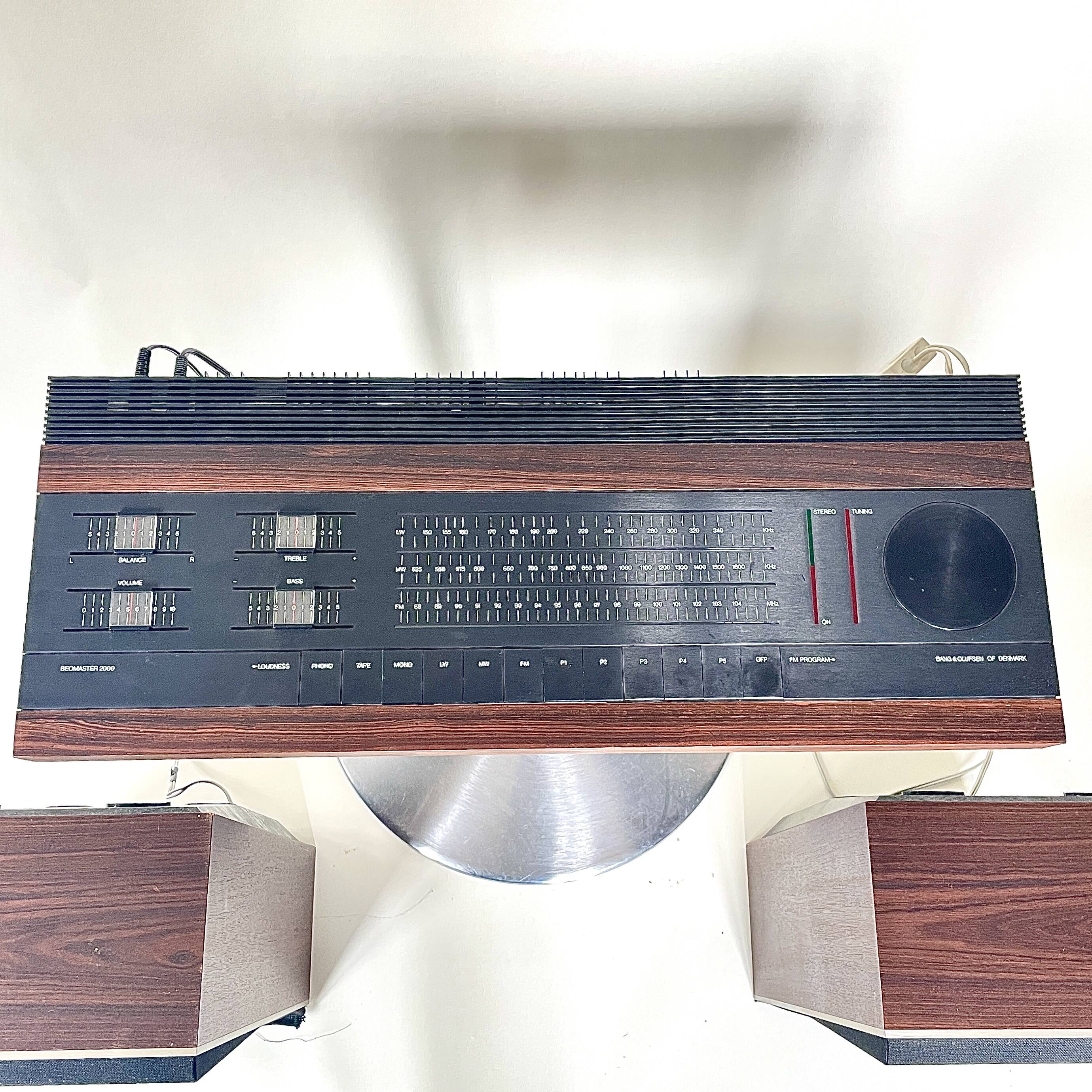 Bang & Olufsen BeoMaster 2000 tuner with Beovox S45 speakers, circa 1970