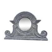 Miroir en bois forme œil de boeuf