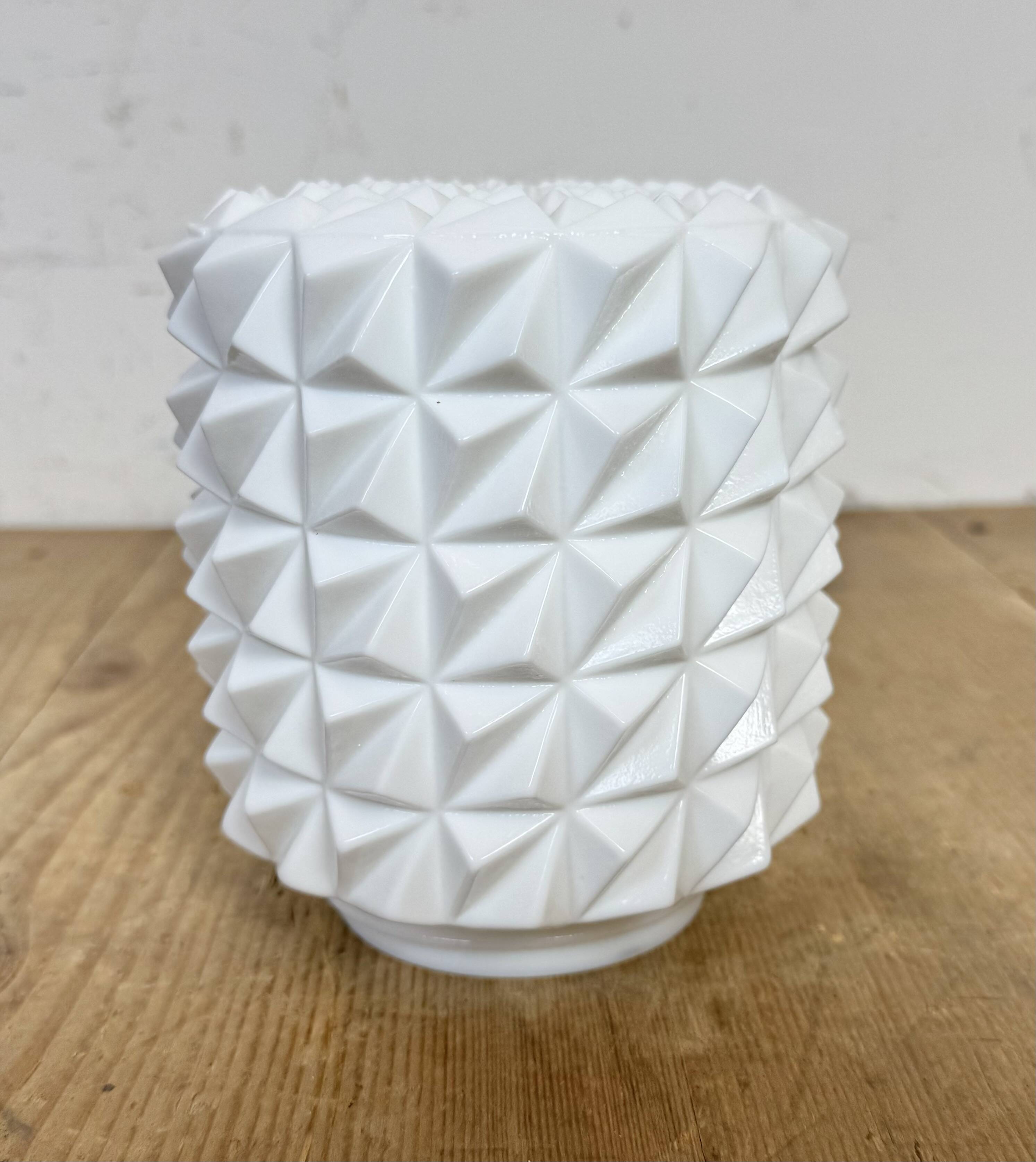 Vintage White Porcelain Pendant Light, 1970s