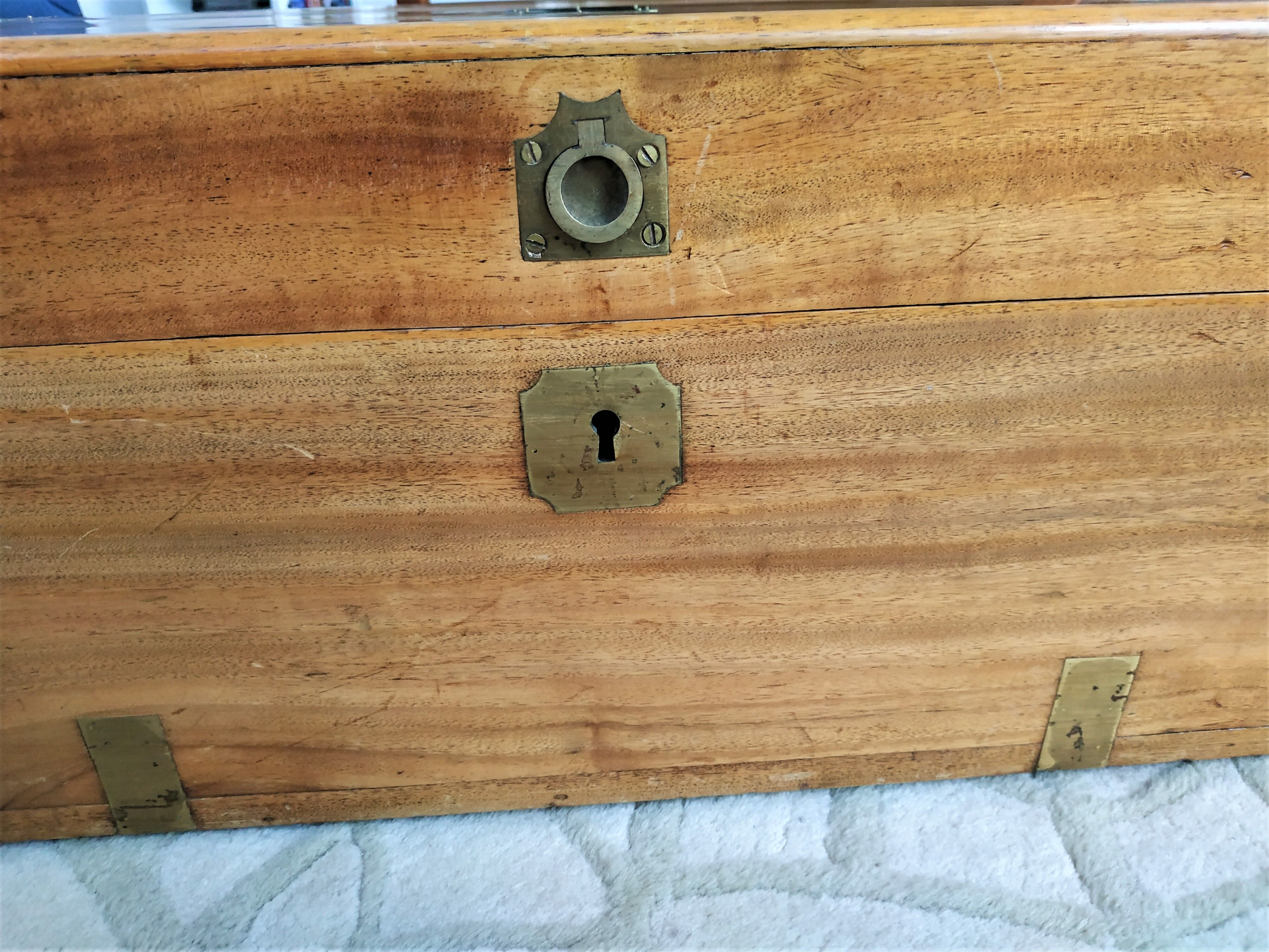 Small naval officer trunk in camphrier