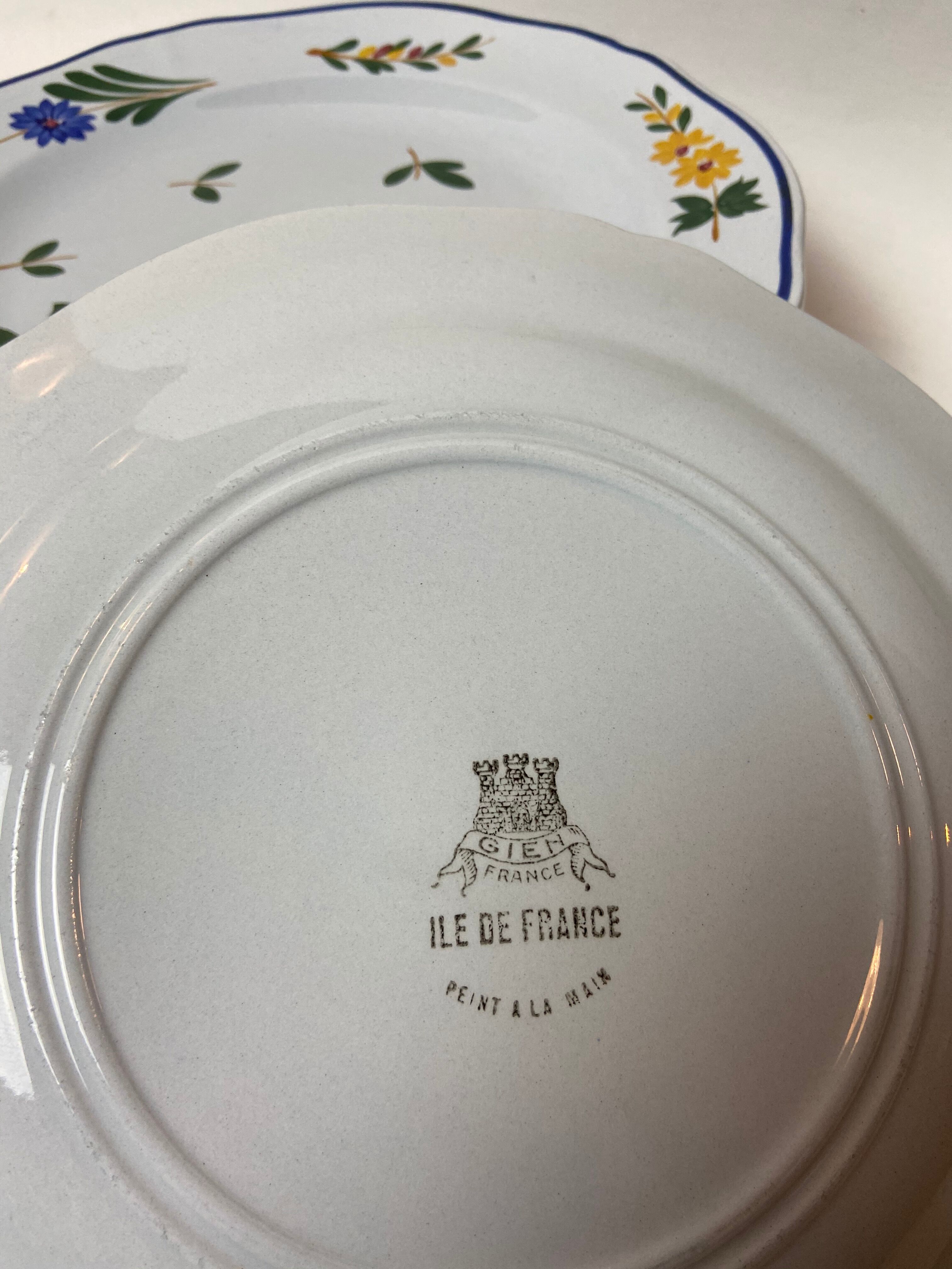 Ensemble de 11 assiettes à dessert Gien