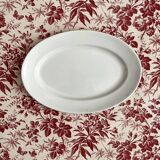 White oval ironstone dish from Creil and Montereau, late 19th century
