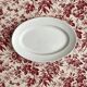White oval ironstone dish from Creil and Montereau, late 19th century