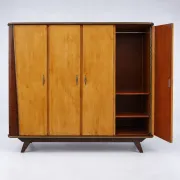 Vintage 4-door wardrobe from the 1950s