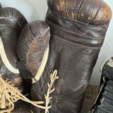 Old pair of leather boxing gloves
