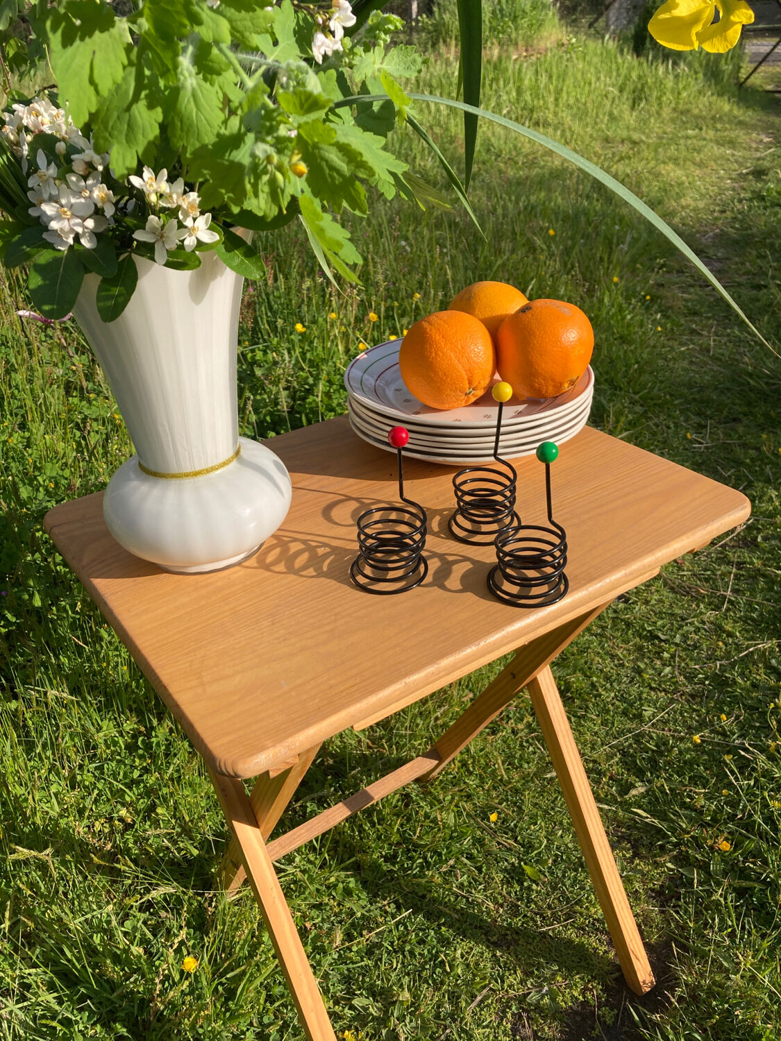 3 black scoubidou cockerels 80s spirit Memphis