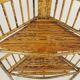 Vintage bamboo etagere corner cabinet