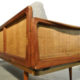 Teak 3-seater sofa by Peter Hvidt & Orla Mølgaard Nielsen for France & Daverkosen, Denmark 1953-1957