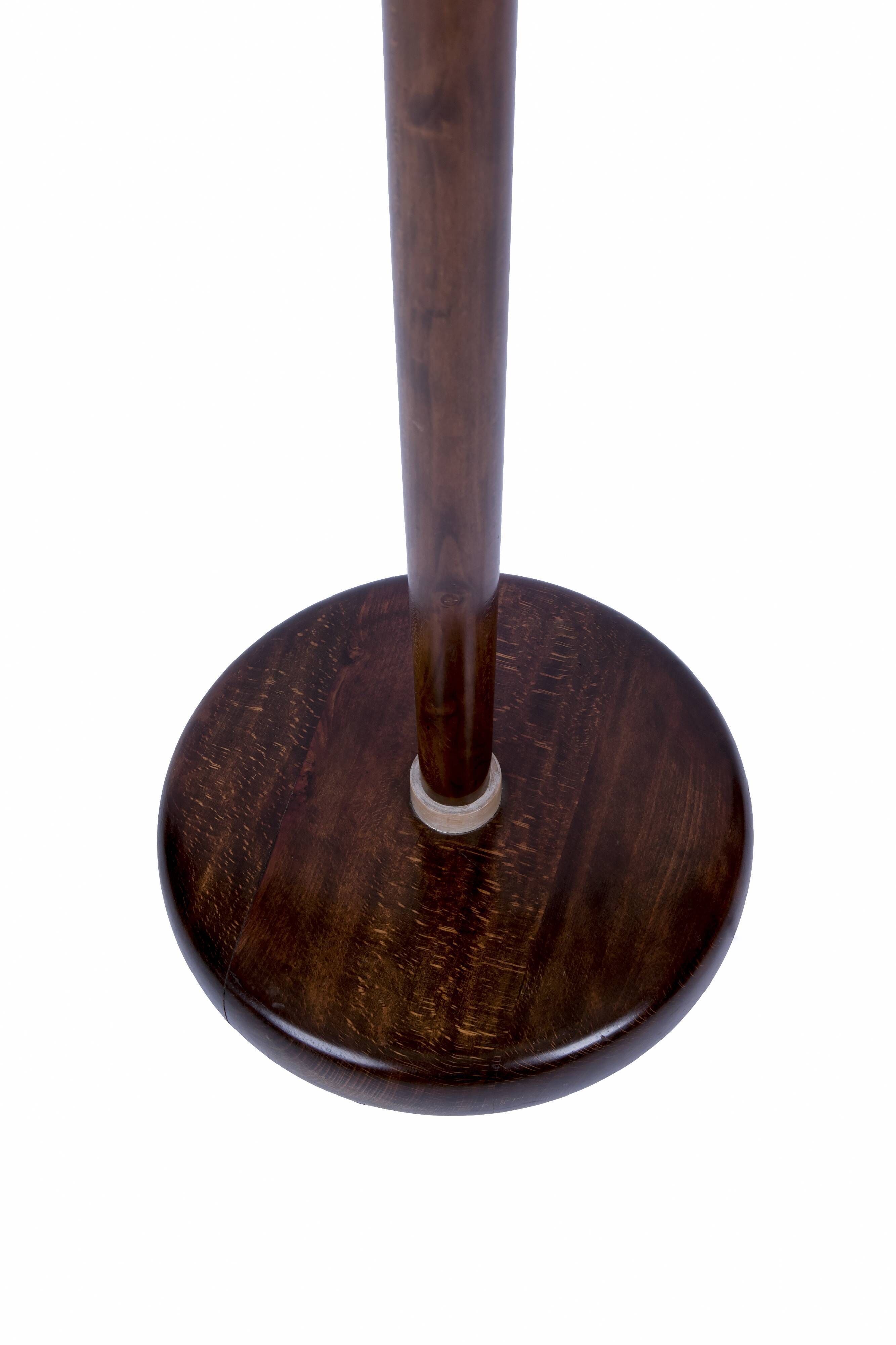 Art-deco mahogany lamppost