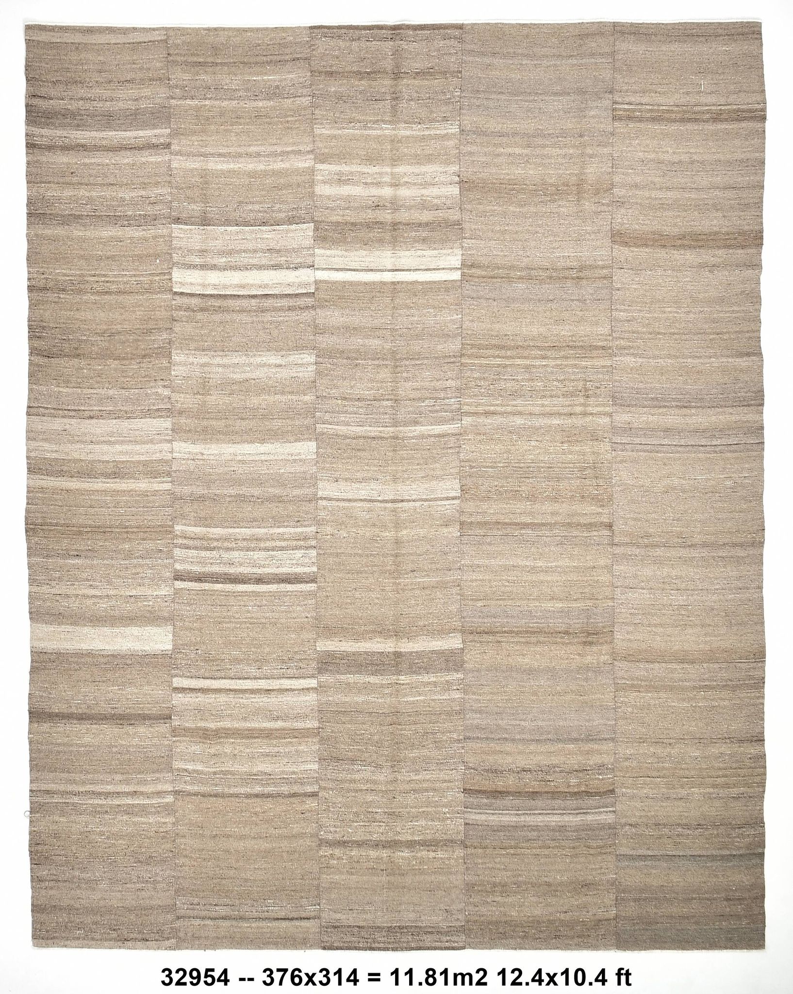 10x12 Rug For Living Room Brown & Beige Turkish Rug, 314x376Cm SK 32954
