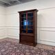 Classic English Bookcase with Glass Sliding Doors