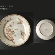 7 flat plates in earthenware from Sarreguemines U&C "Carmen"