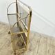Mid-Century Folding Bar Cart – Brass and Ribbed Plexiglass – 1960s