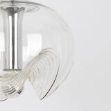 Transparent glass pendant designed by Koch & Lowy, Germany, 1970s