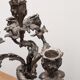 Silver metal candlesticks.