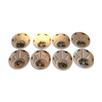 Obernai Sarreguemine fondue plates