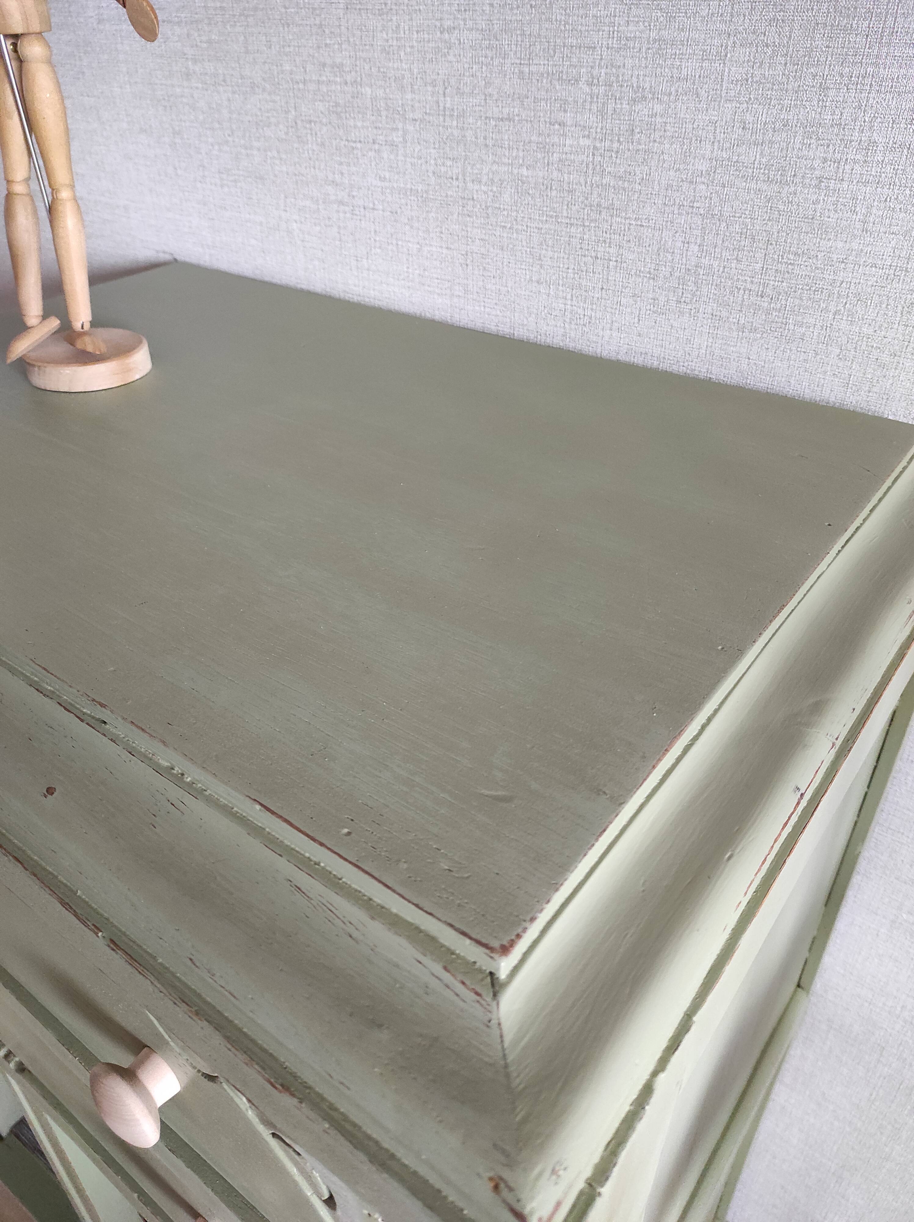 Khaki green Art Deco dresser