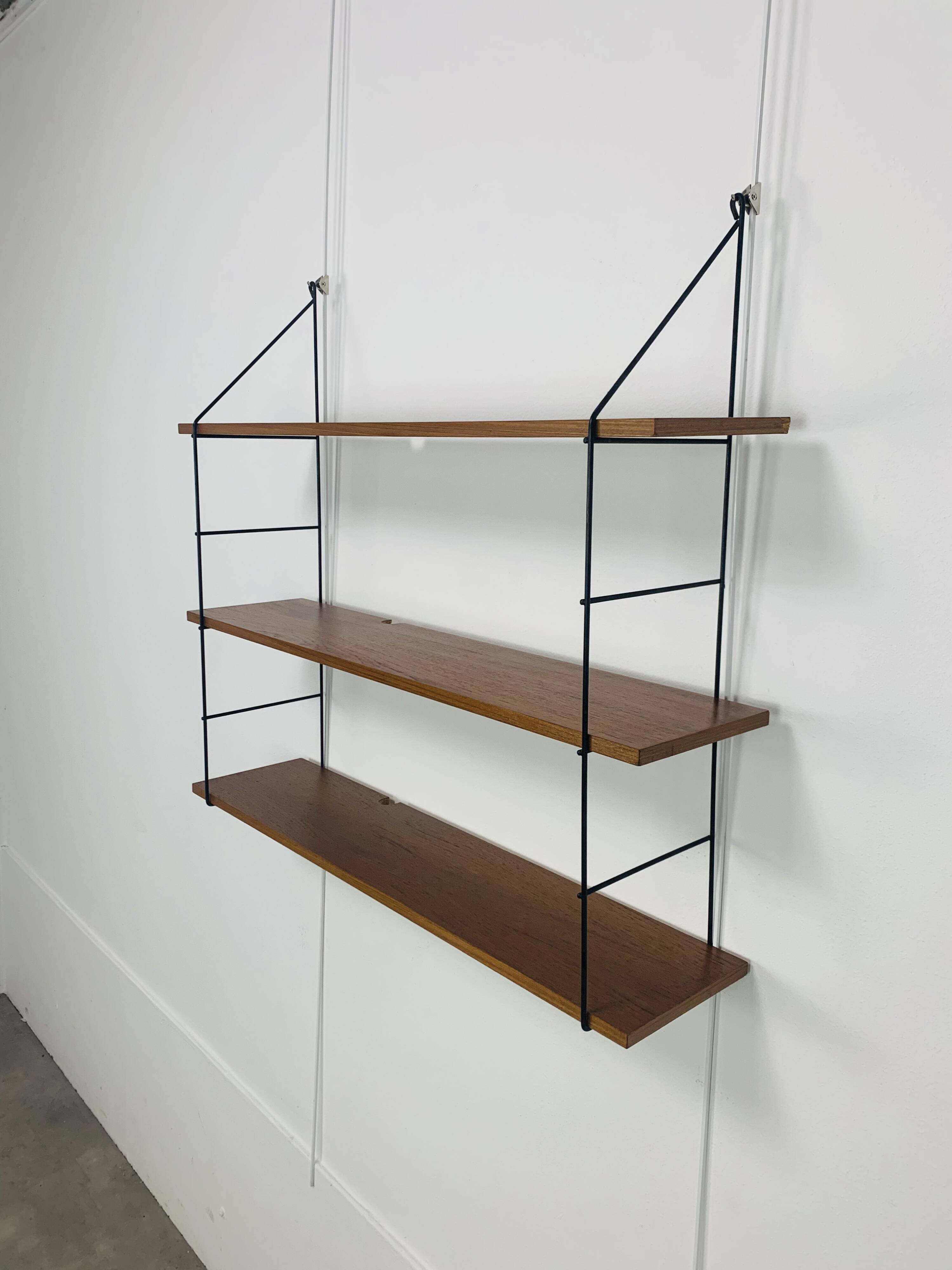 String shelf, teak and metal, 1960s