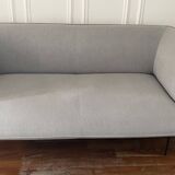 Light gray fabric 2-seater sofa