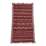 Vieux Zemmouri Kilim, Tapis berbère faltissé, Carper marocain fait à la main, Décoration intérieure
