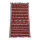 Vieux Zemmouri Kilim, Tapis berbère faltissé, Carper marocain fait à la main, Décoration intérieure