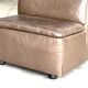 Vintage Scandinavian armchair in iridescent bronze leather, Ligne Roset chair.