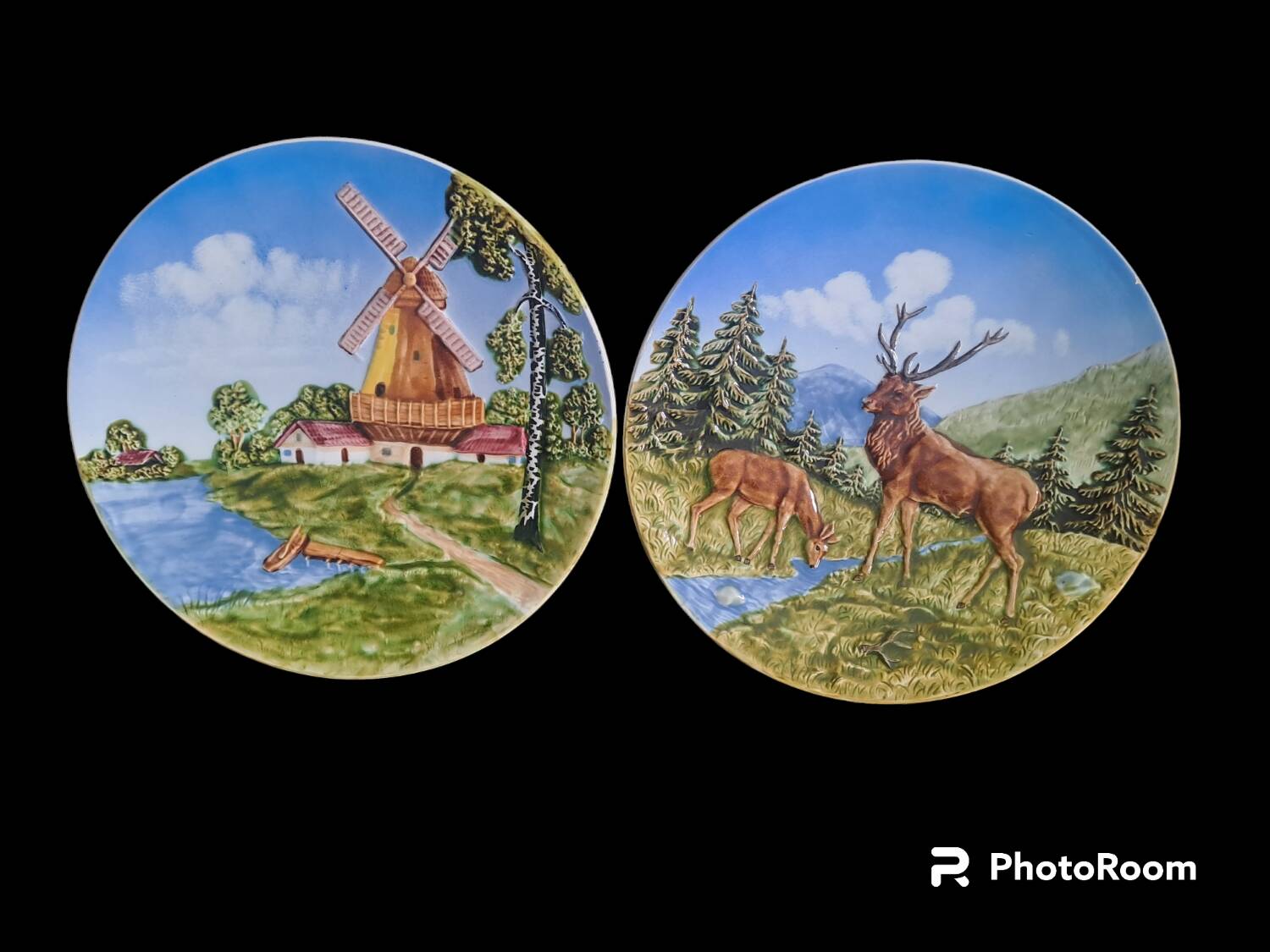 Majolika vintage plates 1960